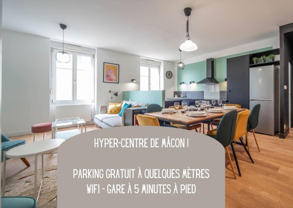 Macon Cozy / Appartement Central 100M² / 8 Pers Eksteriør billede